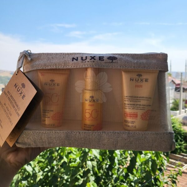 Trousse NUXE Sun Mes Indispensables Haute Protection Solaire – Crème SPF50 30ml + Huile SPF50 50ml + Lait Après-Soleil 50ml | Daisy Boutique